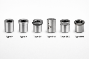 ANSI drill bushing types P, H, SF, SFX, PM, HM comparison chart — All American Bushing